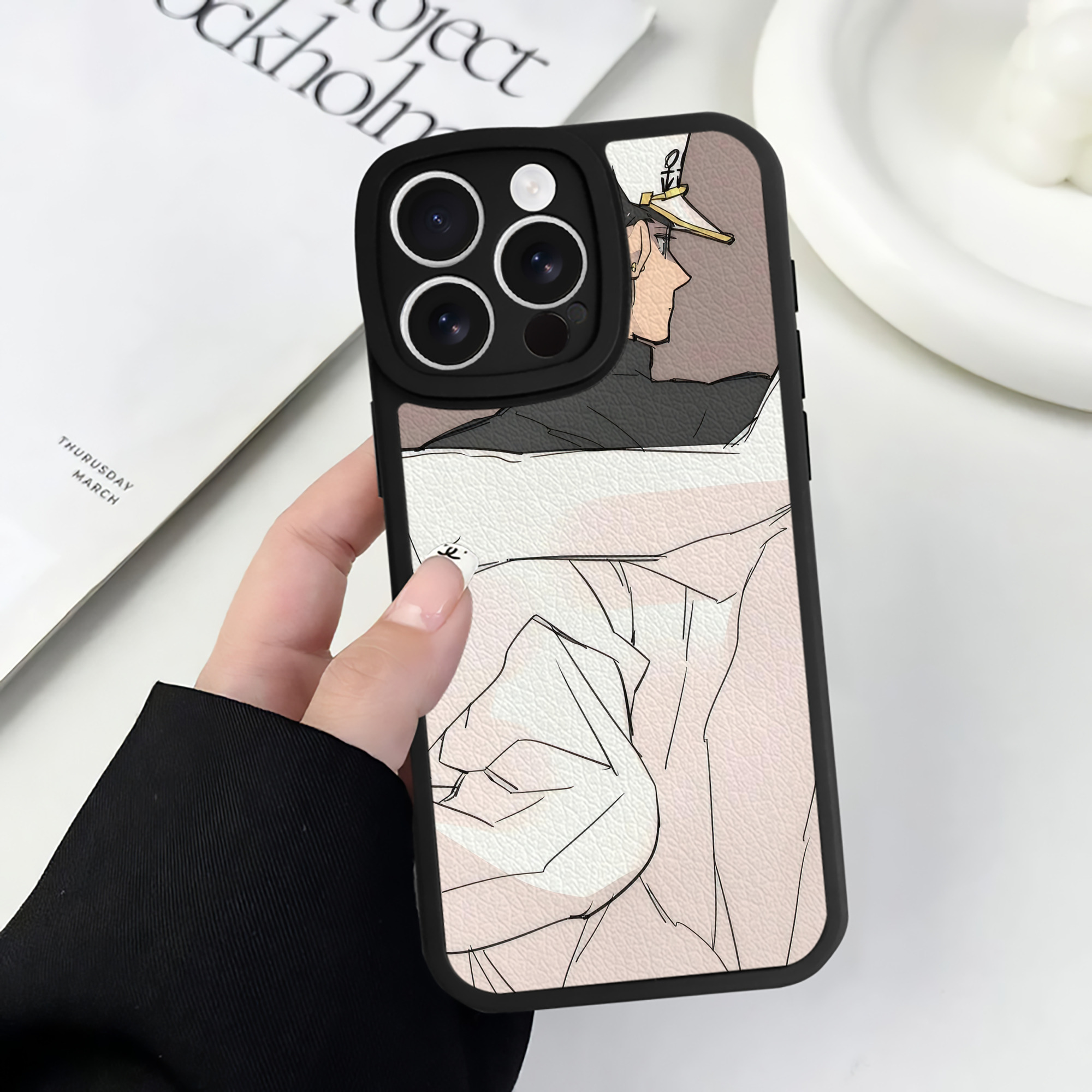 （画像用） ジョジョの奇妙な冒険 JoJo's Bizarre Adventure 【iPhone 16シリーズ対応】シリコンスマホケース（レザー調） 材質：シリコン